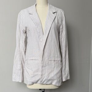Abercrombie Striped White Blazer for Women sz S
